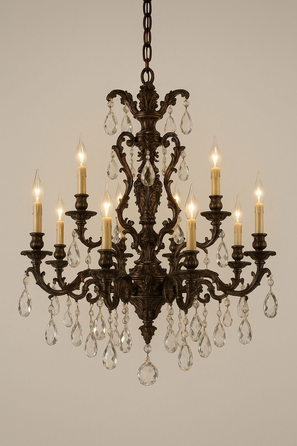 Handcrafted metal chandelier by Craftech Impex